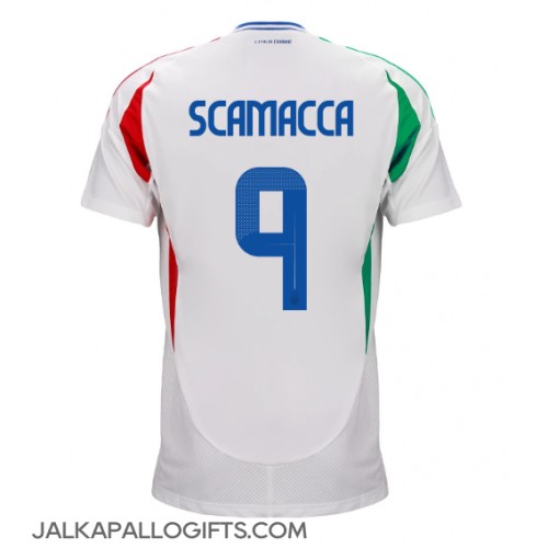 Italia Gianluca Scamacca #9 Vieraspaita EM-Kisat 2024 Lyhythihainen